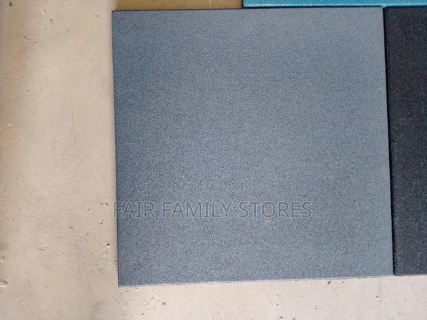 Gray Gym Rubber Tiles - main view