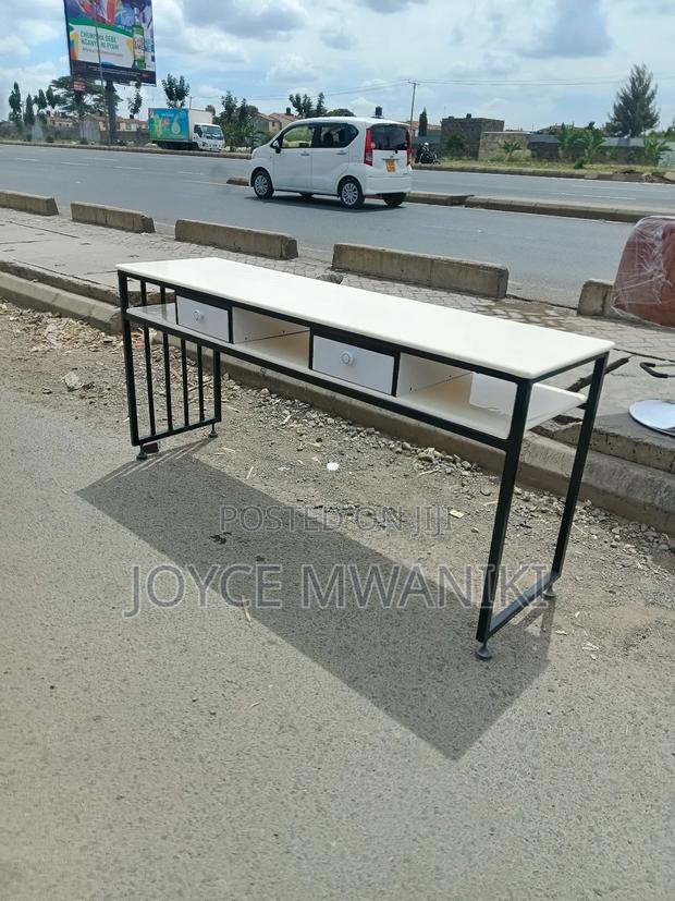 Manicure Marble Table, 4 Seater With Drawers - main view