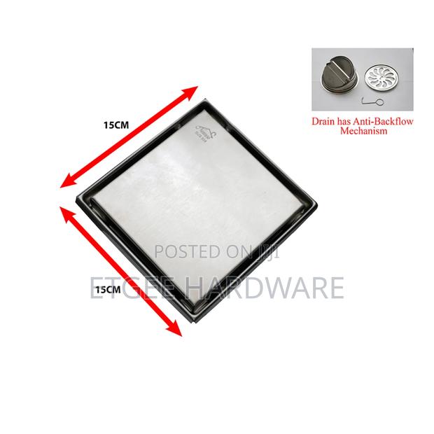 Floor Drain (Non Return Valve) 15*15cm- Matt