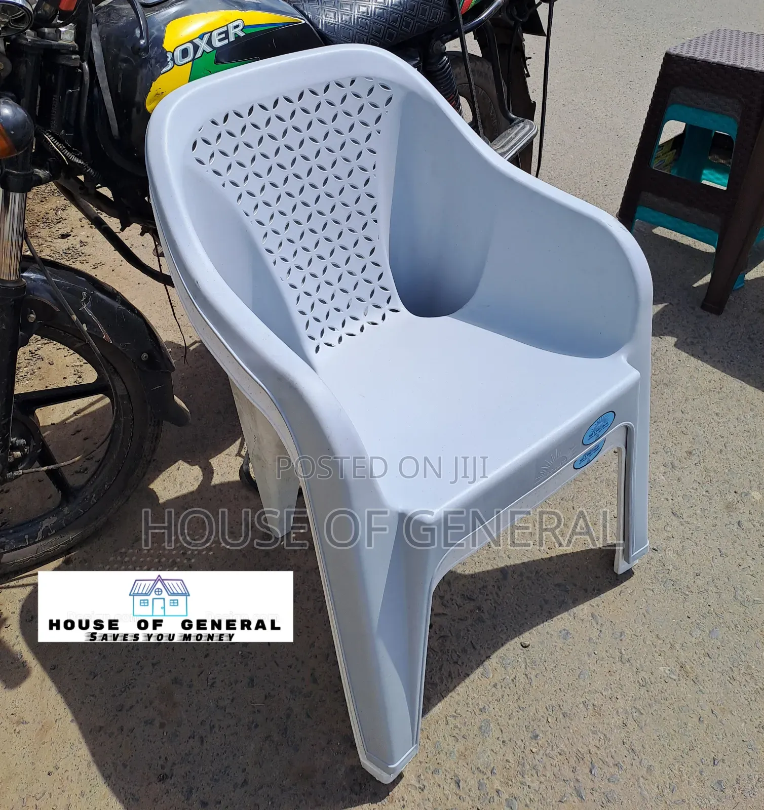 Gray Plastic Chair Strong and Comfortable Plastic Chair