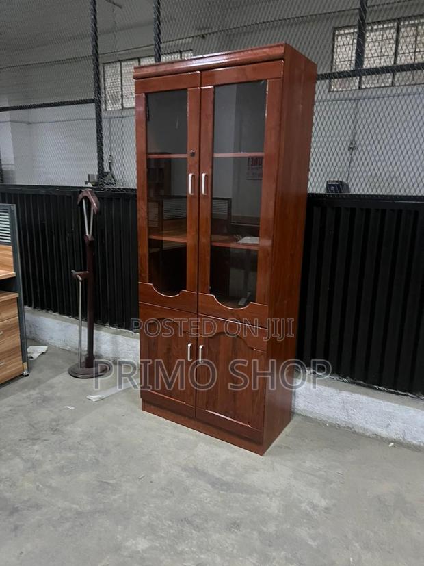 Office Cabinets; 2-Door Wooden Executive Cabinet With Lock