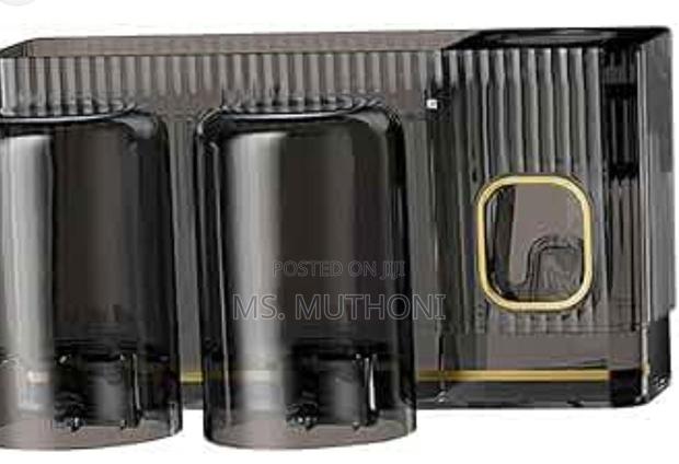 Acrylic Inverted Toothbrush Holder, Toothpaste Dispenser - thumbnail 3