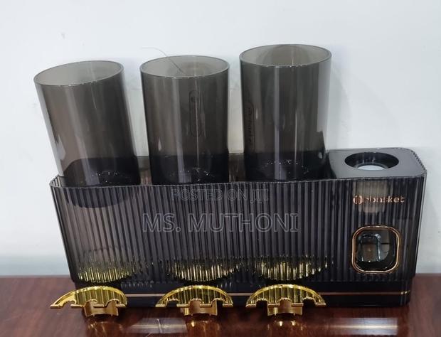 Acrylic Inverted Toothbrush Holder, Toothpaste Dispenser - thumbnail 5