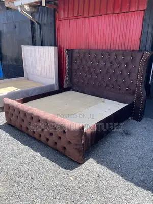 Stylish Dark Brown 6 by 6 Bed