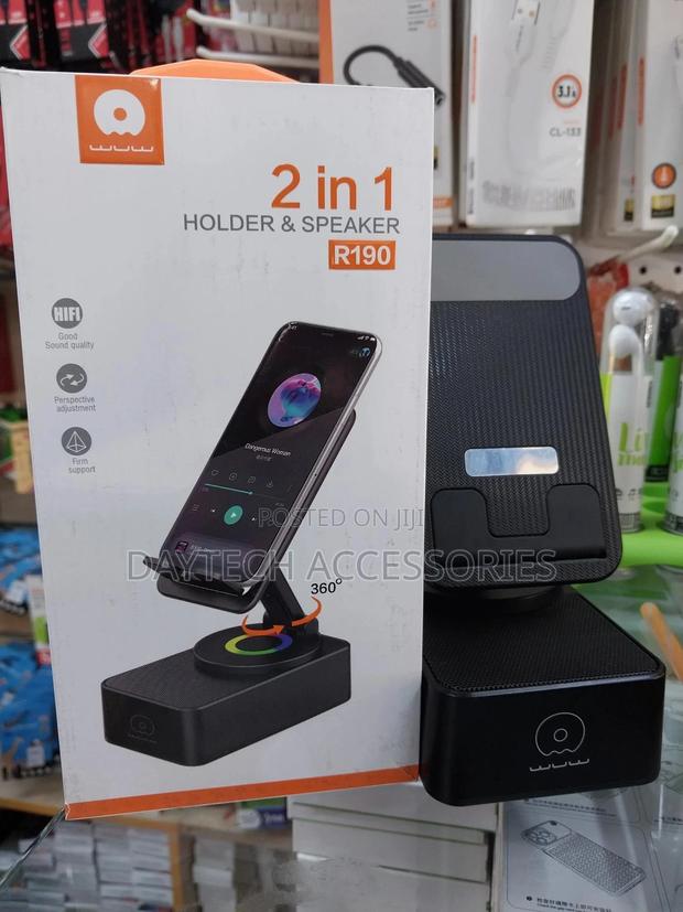 2-in-1 Cell Phone Stand With Bluetooth Speaker - thumbnail 2