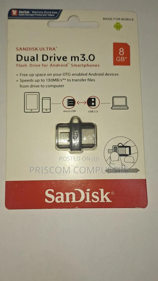 Sandisk OTG USB Flash Drive Flash Disk 8GB - main view