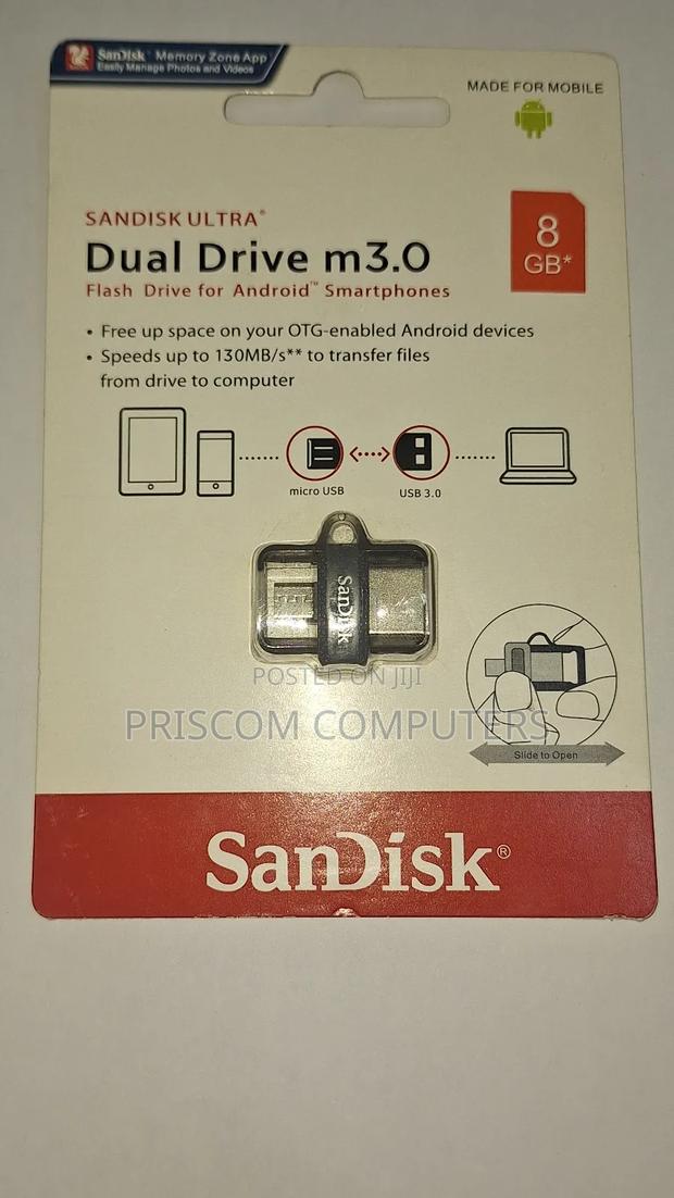 Sandisk OTG USB Flash Drive Flash Disk 8GB - thumbnail 3