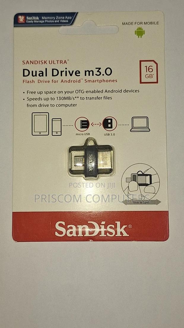 Sandisk OTG USB Flash Drive Flash Disk 16GB - thumbnail 2