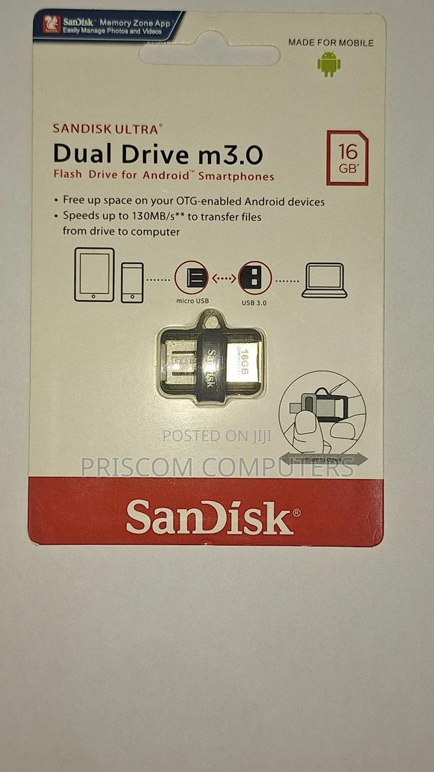 Sandisk OTG USB Flash Drive Flash Disk 16GB - thumbnail 3