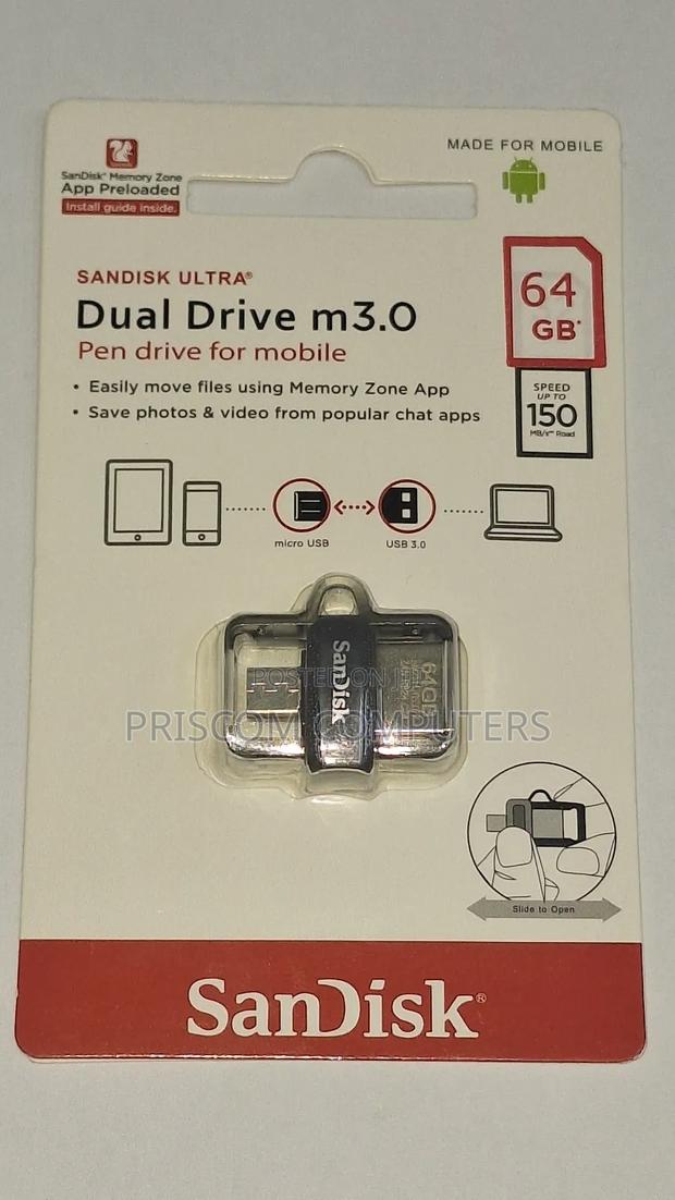 Sandisk OTG USB Flash Drive Flash Disk 64GB - thumbnail 3