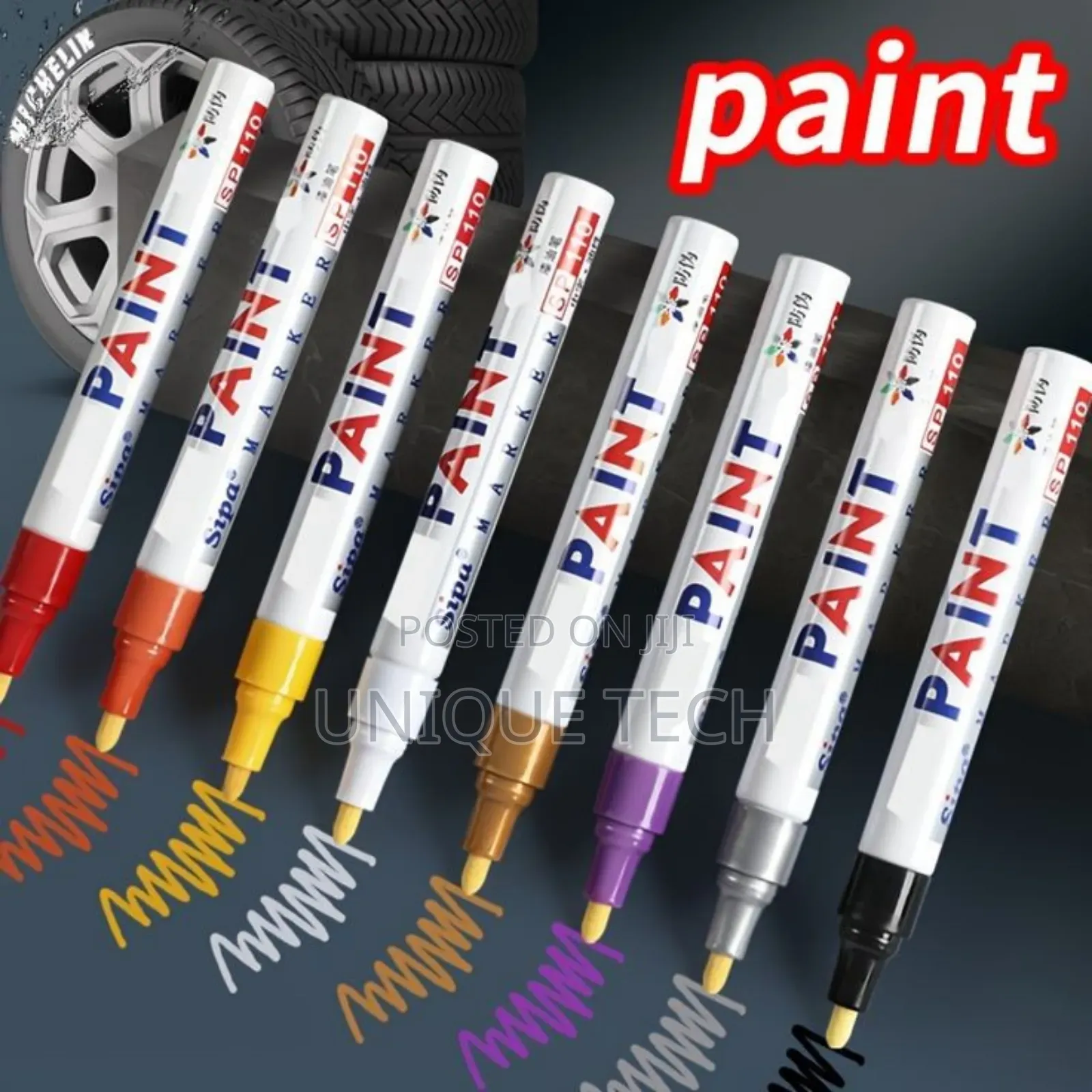 Fade-Resistant Tire Paint Marker for Cars and Bikes