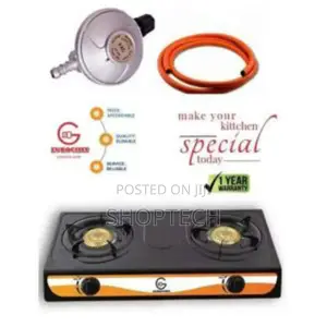 Eurochef 2 Burner Cooker With Regulator and Pipe