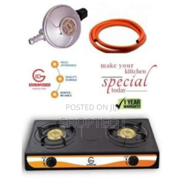 Eurochef 2 Burner Cooker With Regulator and Pipe - main view