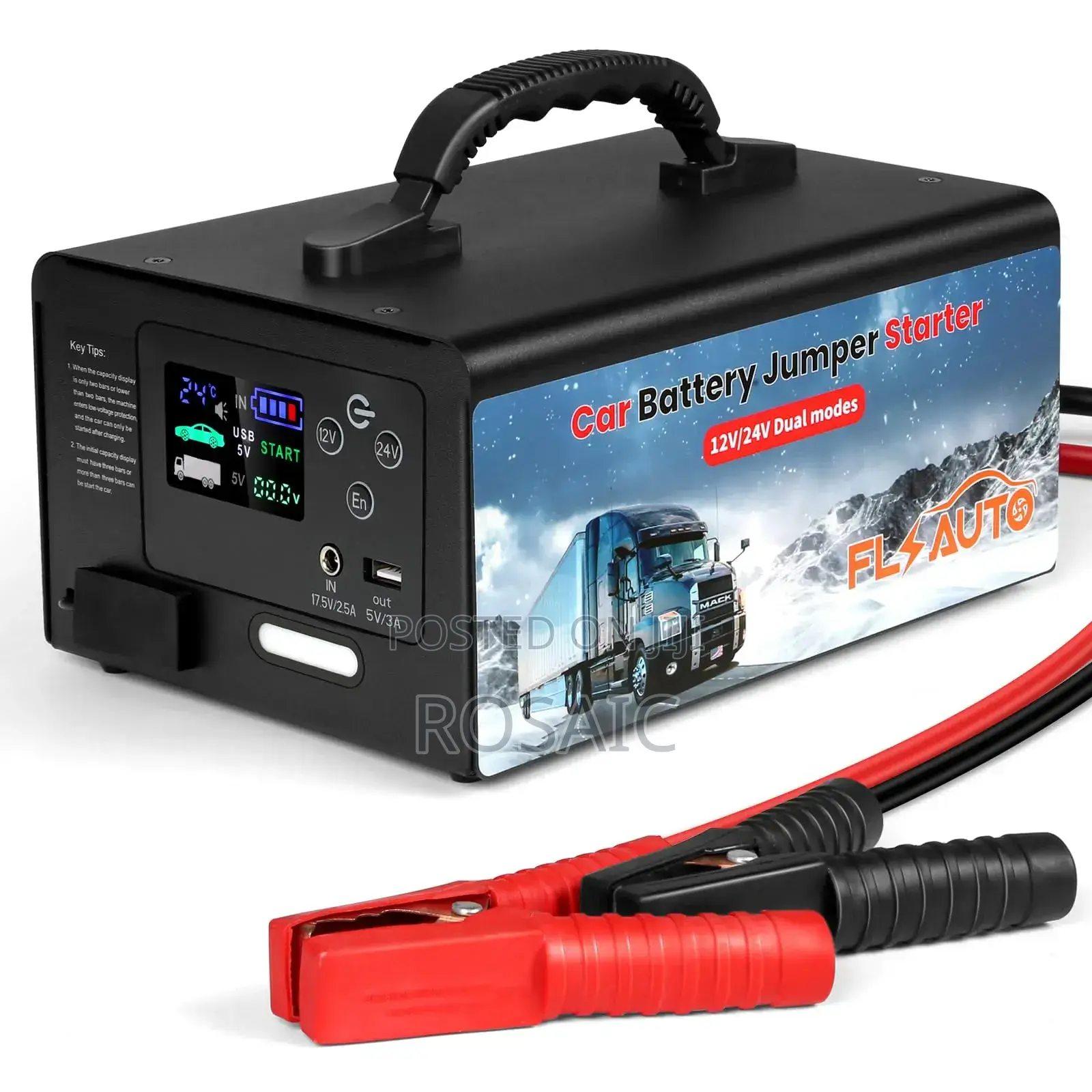 Heavy Duty Jump Starter 12v-24v
