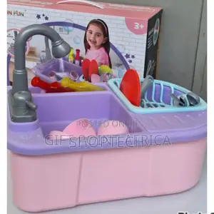 Kids Dish Washer Sink With Running Water