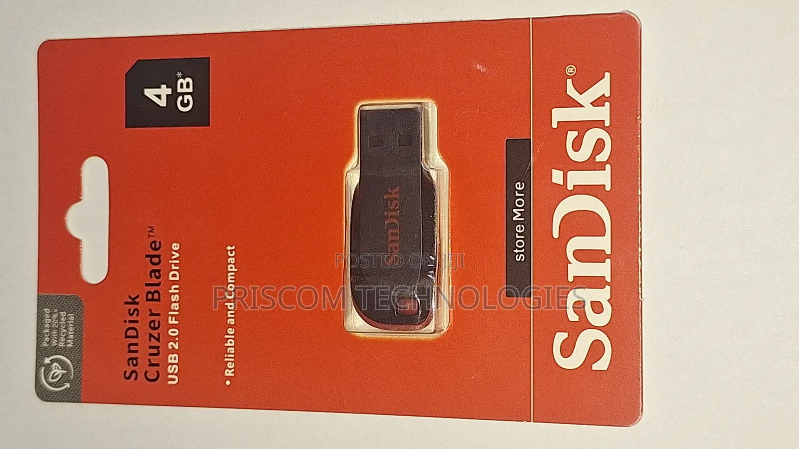 4GB Sandisk Cruzer Blade USB Flash Drive Flash Disk
