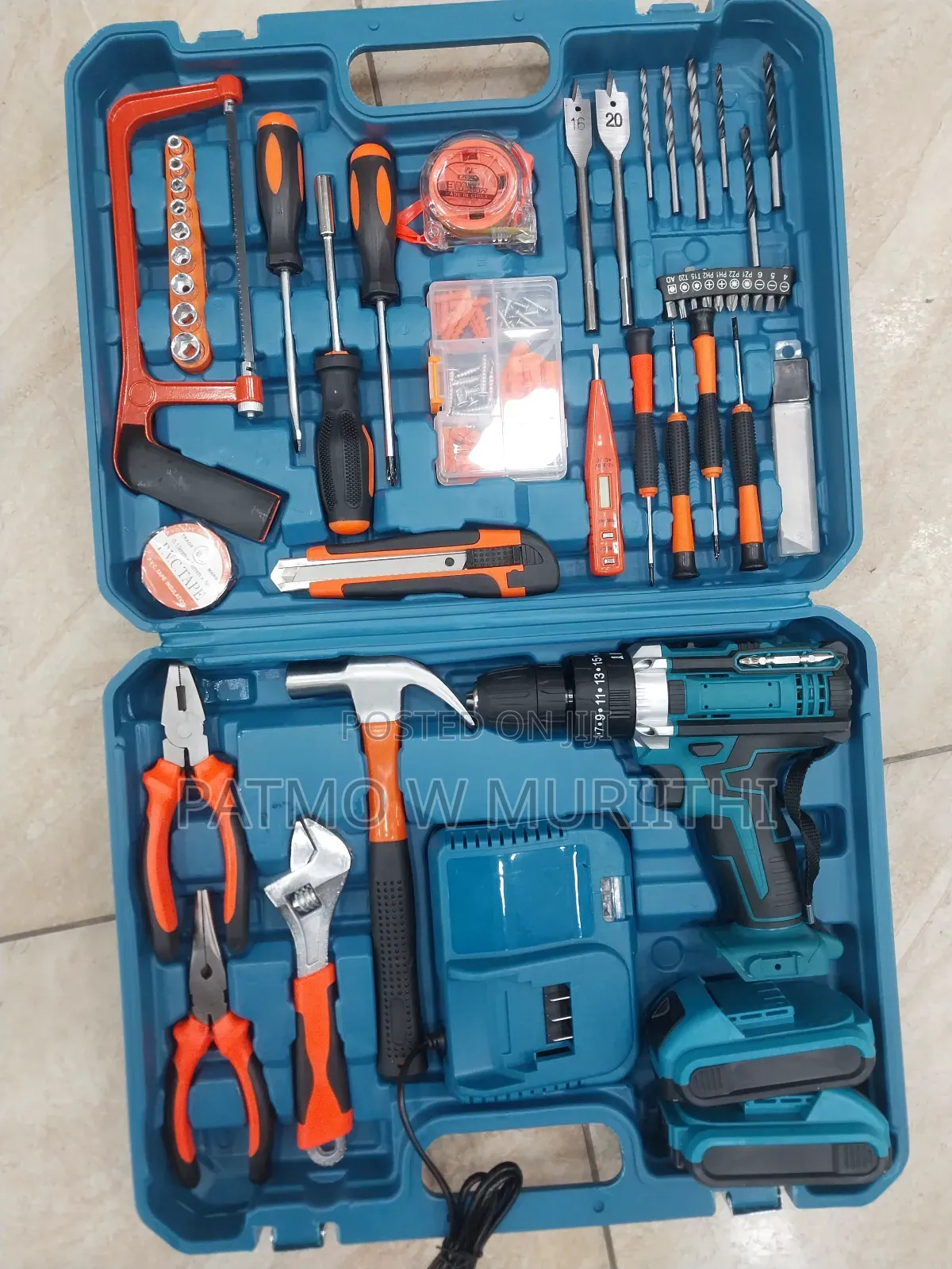 Drill, Cordless Drill Set With Tools