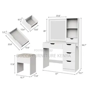 Dressers: Vanity Dressing Desk With Led Lights Mirror