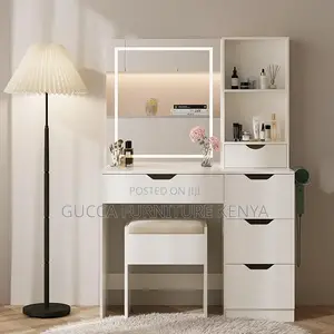 Dressers: Vanity Dressing Desk With Led Lights Mirror