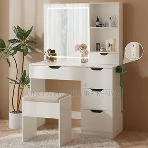 Dressers: Vanity Dressing Desk With Led Lights Mirror