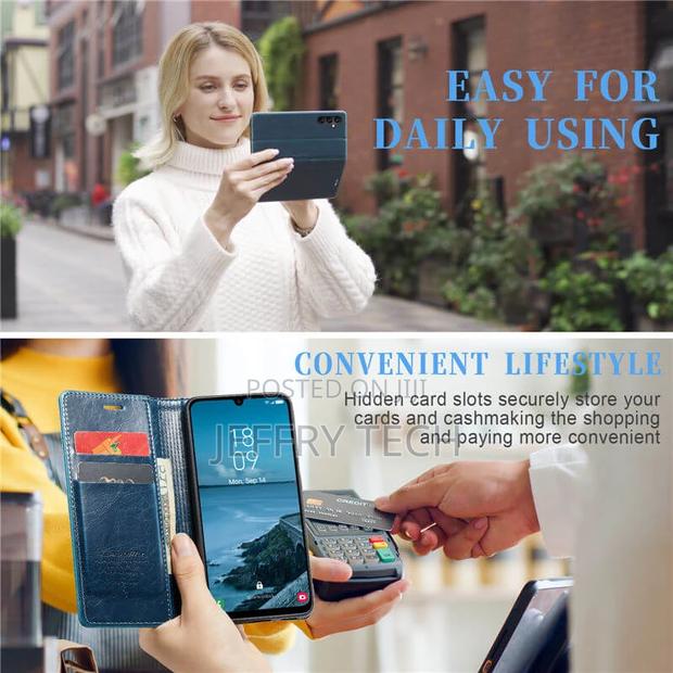 Samsung Galaxy A25 Luxury Wallet Magnetic Case Blue - main view