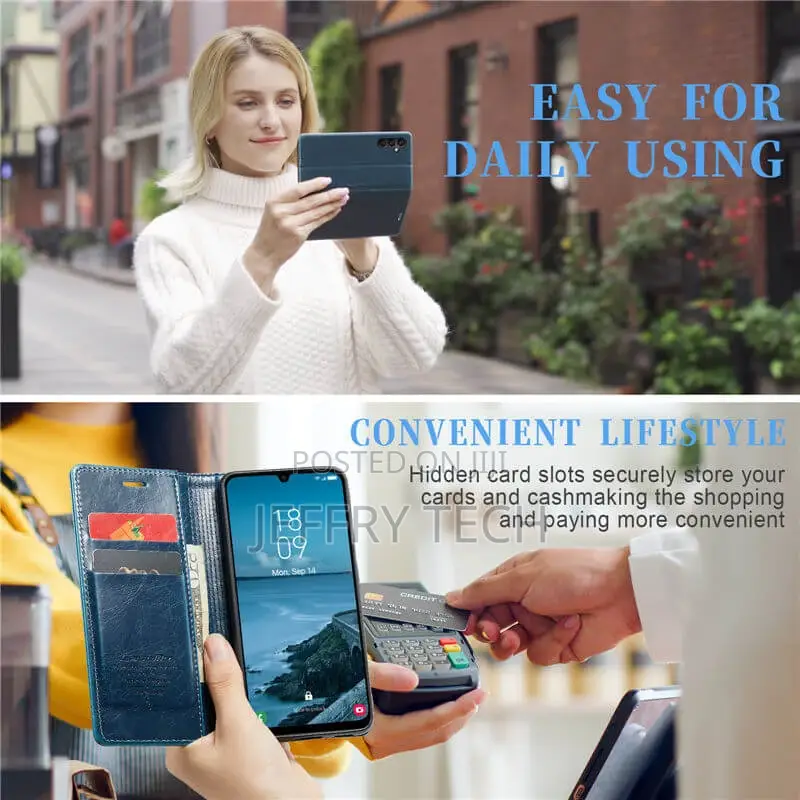 Samsung Galaxy A25 Luxury Wallet Magnetic Case Blue