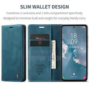 Samsung Galaxy A54 Wallet Retro Leather Case Blue