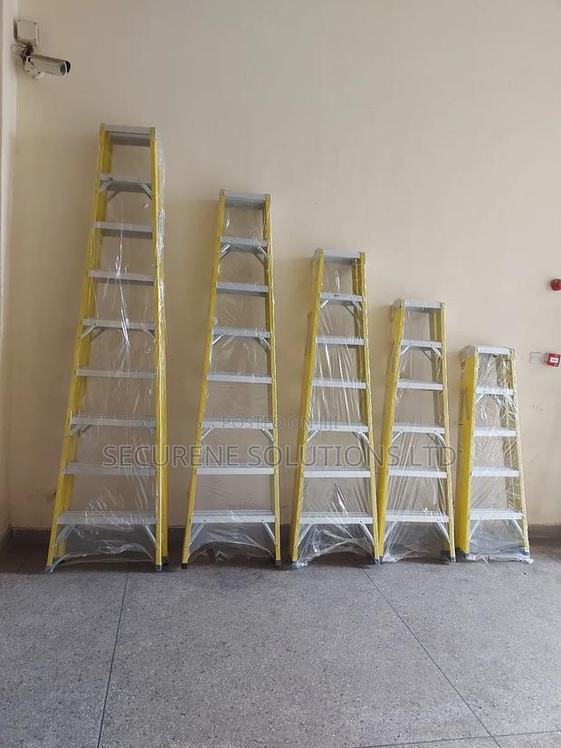 Double a Frame Insulation Loft Foldable Ladder Fibreglass - main view