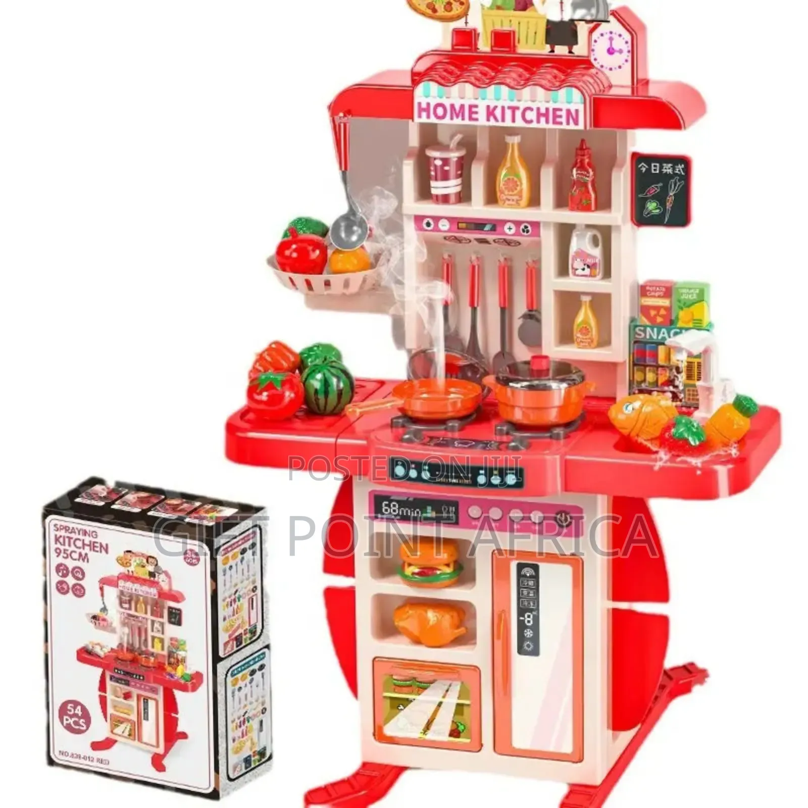 54 Pieces Spraying Kitchen Set for Kids 95cm Height