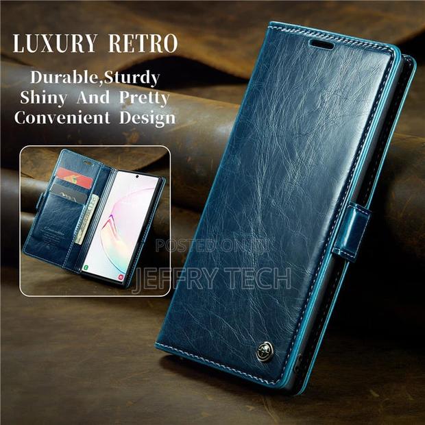 Samsung Galaxy Note 10 Plus Wallet Magnetic Case Blue - main view