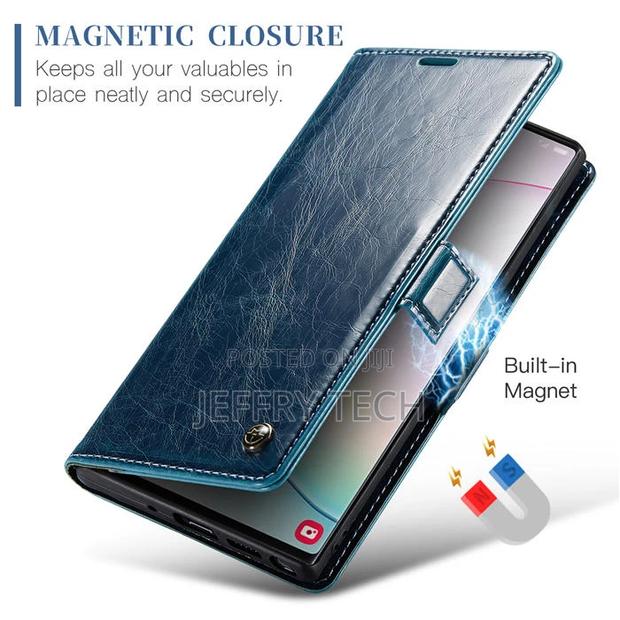 Samsung Galaxy Note 10 Plus Wallet Magnetic Case Blue - thumbnail 3