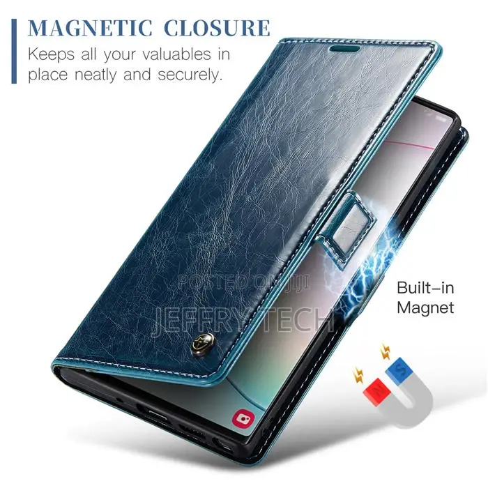 Samsung Galaxy Note 10 Plus Wallet Magnetic Case Blue