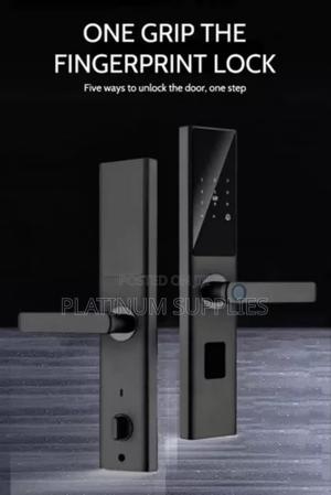 Smart Door Lock With Keypad, Fingerprint, Phone Unlock. - main view