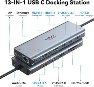 Selore USB C Laptop Docking Station Dual Monitor