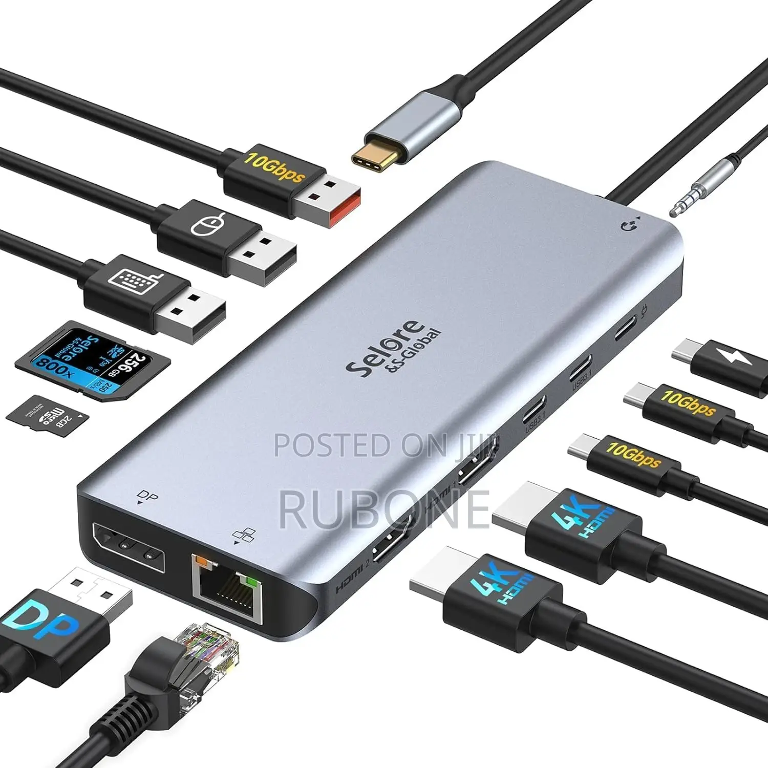 Selore USB C Laptop Docking Station Dual Monitor