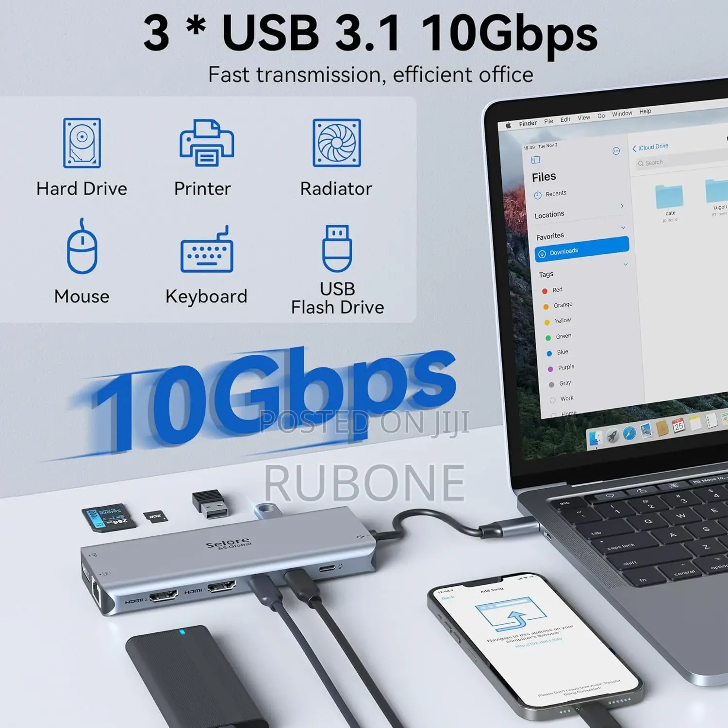 Selore USB C Laptop Docking Station Dual Monitor