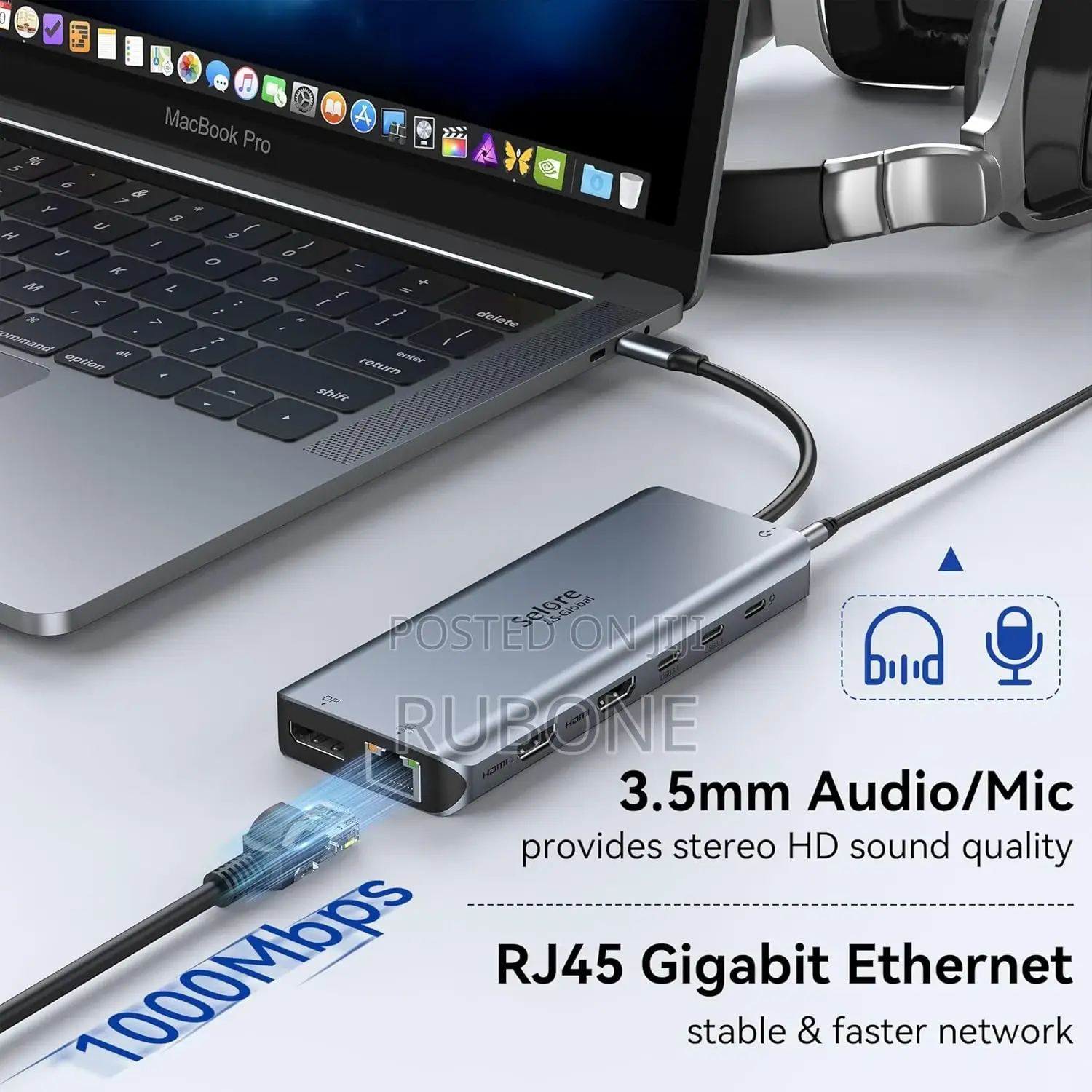 Selore USB C Laptop Docking Station Dual Monitor