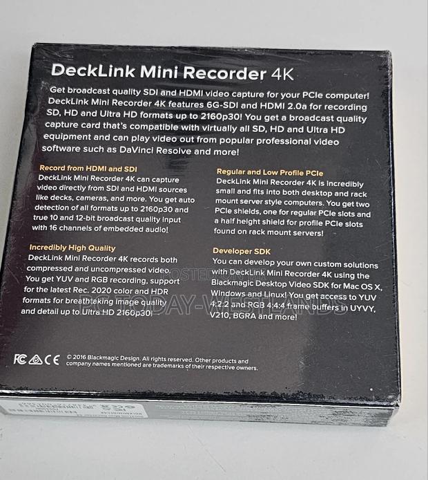 Blackmagic Design Decklink Mini Recorder (BDLKMINIREC4K) - thumbnail 2