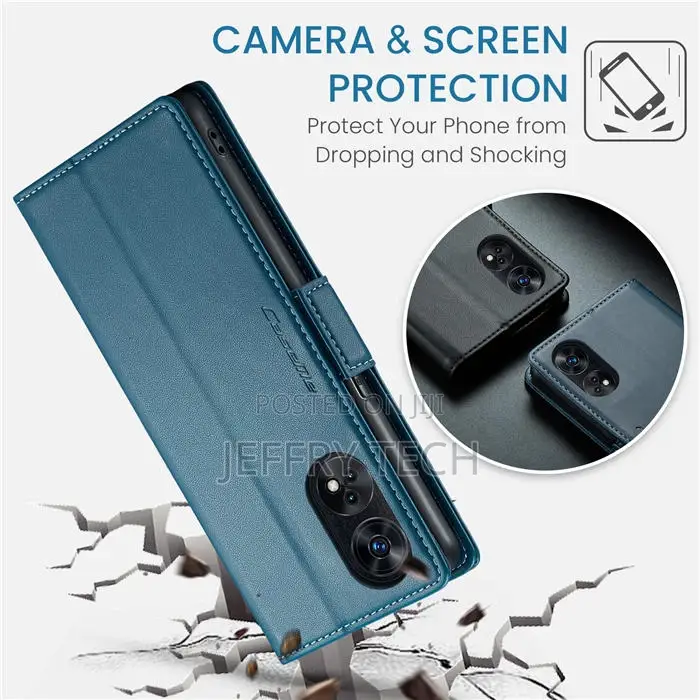 OPPO Reno8 T 4G Wallet Leather Buckle Case Blue