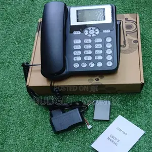 GSM Sim, SMS Wireless Landline Phone (Black)