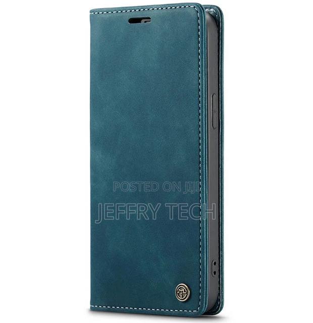 iPhone 13 Pro Max Wallet Kickstand Case Blue - main view