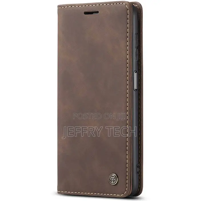 Samsung Galaxy A12 5G Wallet Kickstand Magnetic Case Coffee