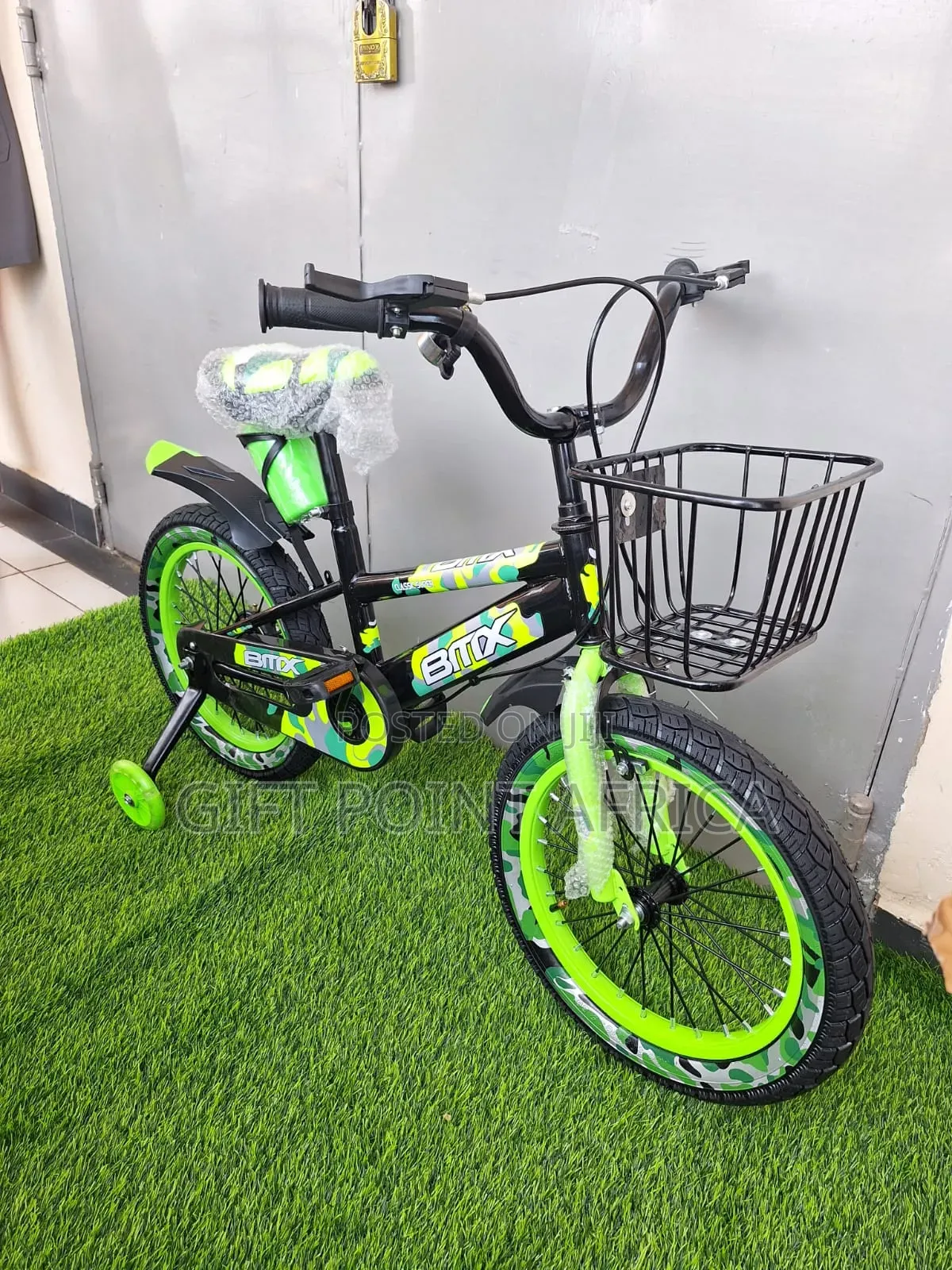 Bike Size 16" With Adjustable Seat and Training Wheels
