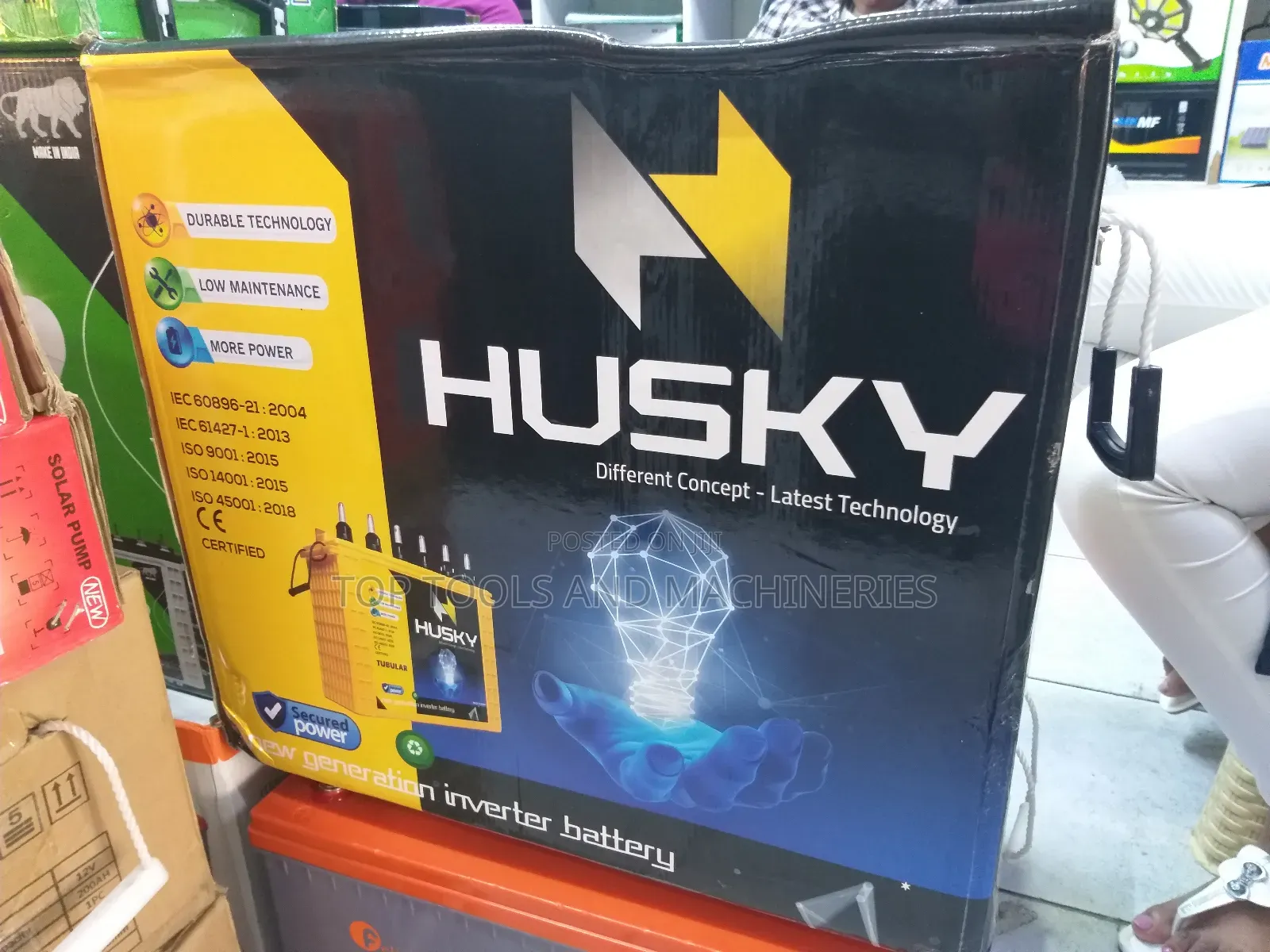 Husky HTT-25000 12v250ah Tall Tubular Indian Battery