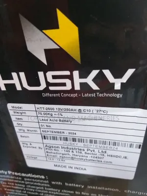 Affordable Husky India 12V250AH Tall Tubular Battery