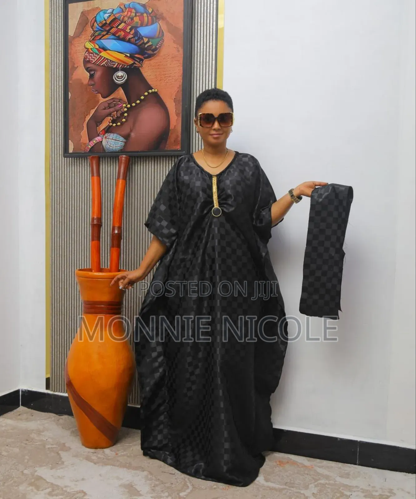 Black Maxi Dress/Black-Gold Dress