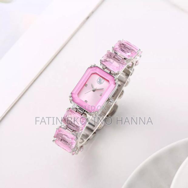 Pink Stone Swarovski Watch - main view