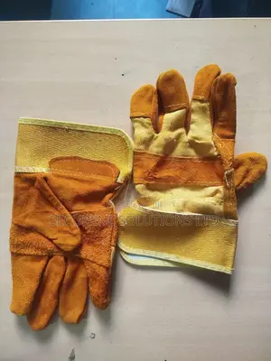 Yellow Leather Gloves 10"