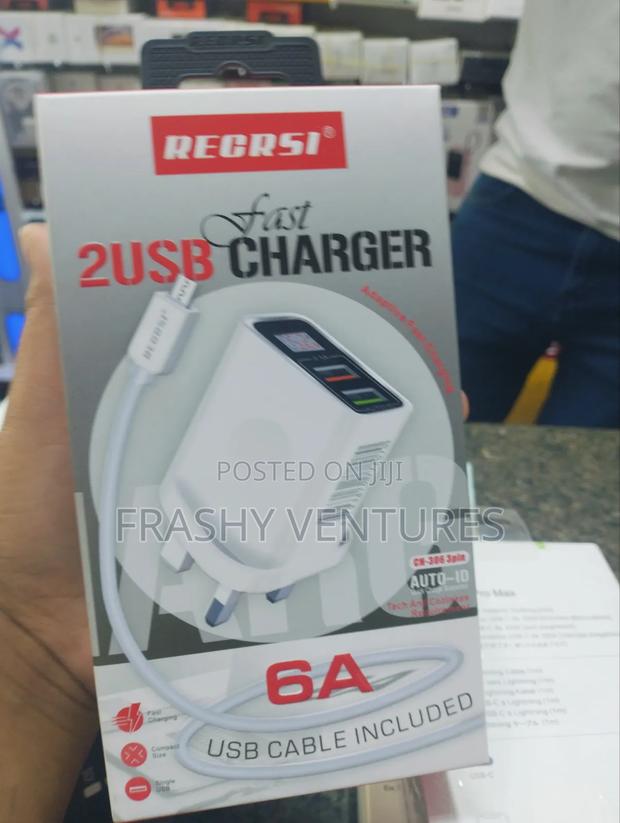 2 USB Charger 6A USB Cable Included - main view