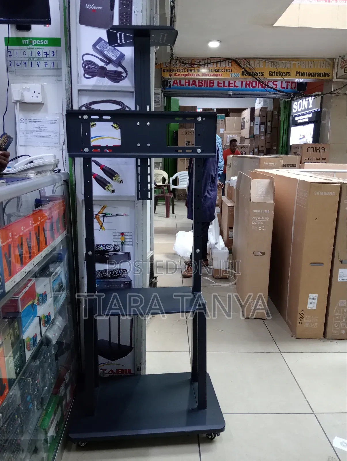 Adjustable Tv Trolley Stand 32′′-75′′ -Tv Cart